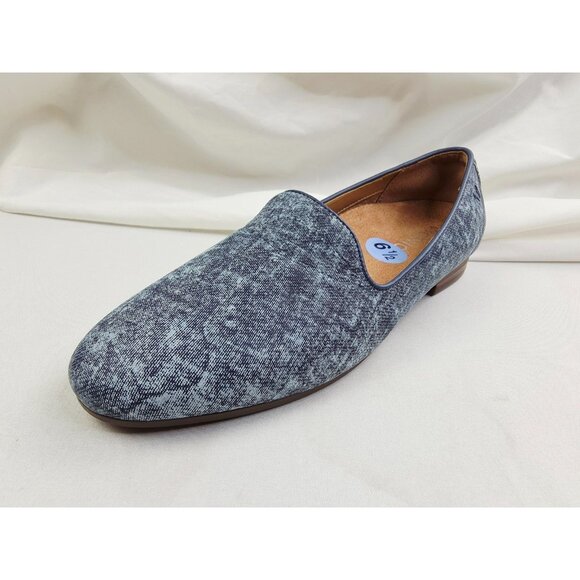 Vionic Size 6.5 Womens Willa ii Blue Slip On Flat Embroidered Logo Loafers NEW - Picture 2 of 13